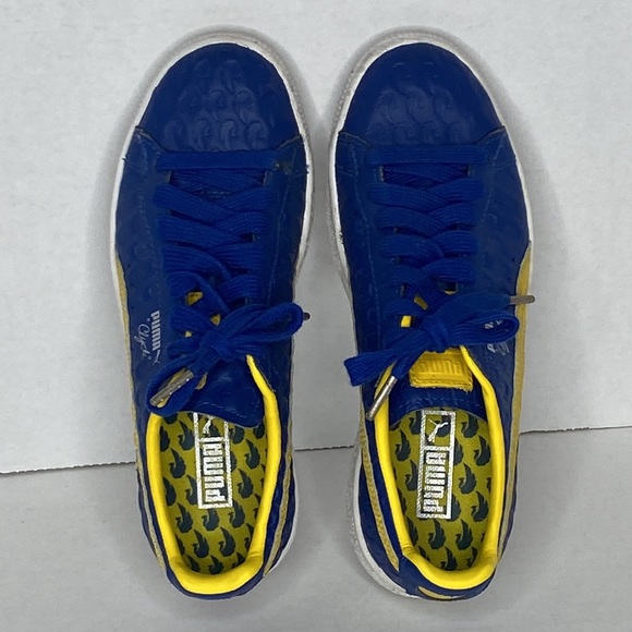 Puma Clyde in Blue and Dandelion Yellow, 5.5 - Picture 12 of 16